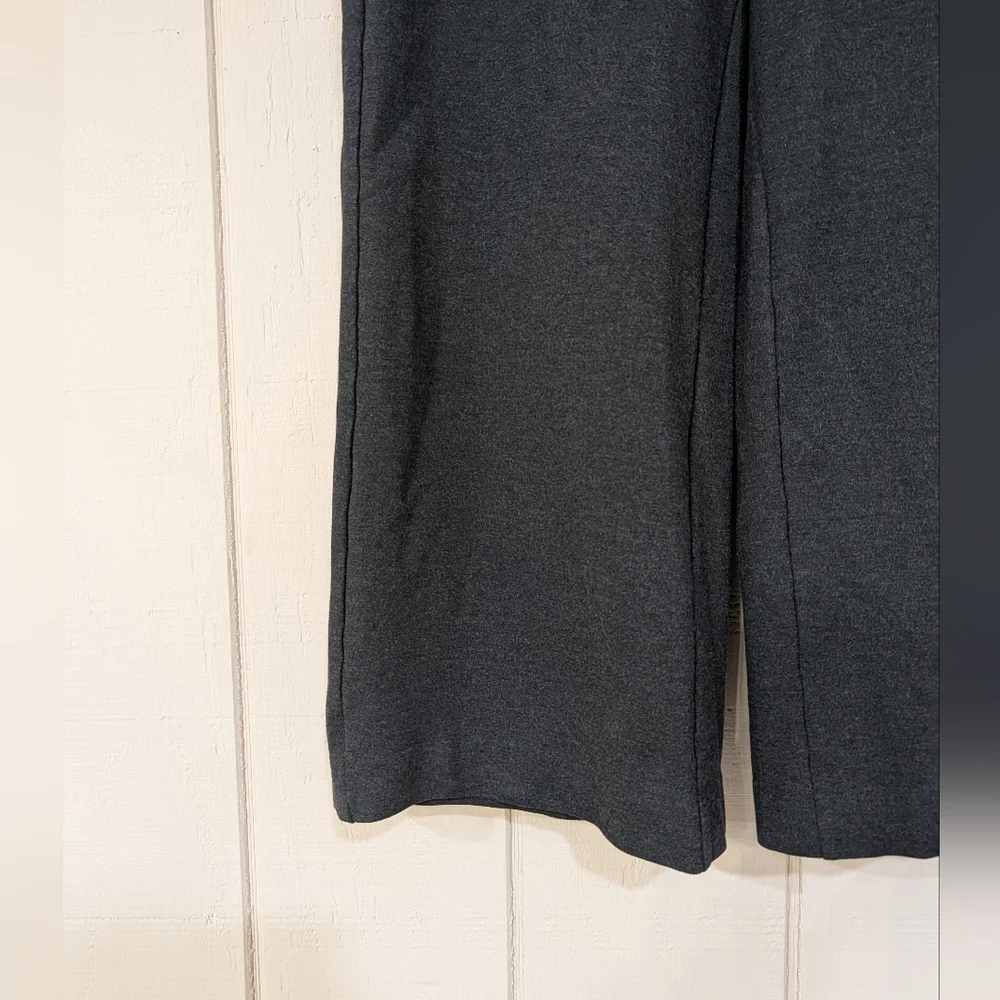 J. Crew Ponte wide-leg‎ crop with patch pockets Dark Grey